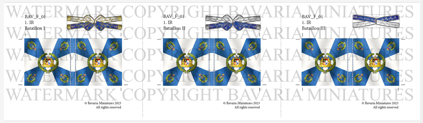 BAV_FL_1 - Flags of the 1st Infantry Regiment (3)